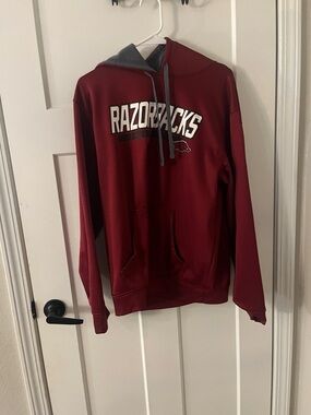 Pro Edge Burgundy Hoodie with Gray Accents